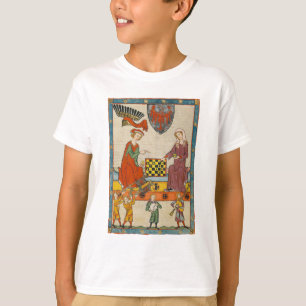 T-shirt Partie d'échecs Codex Manesse XIVe siècle