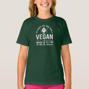 T-shirt Partie la plus dure Vegan, Lait les amandes, Vegan