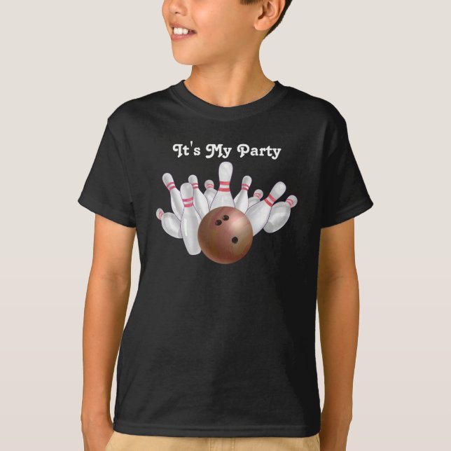 T-shirt Partie orange de bowling (Devant)