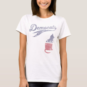 T-shirt Partie politique drôle Girly vintage de chat de