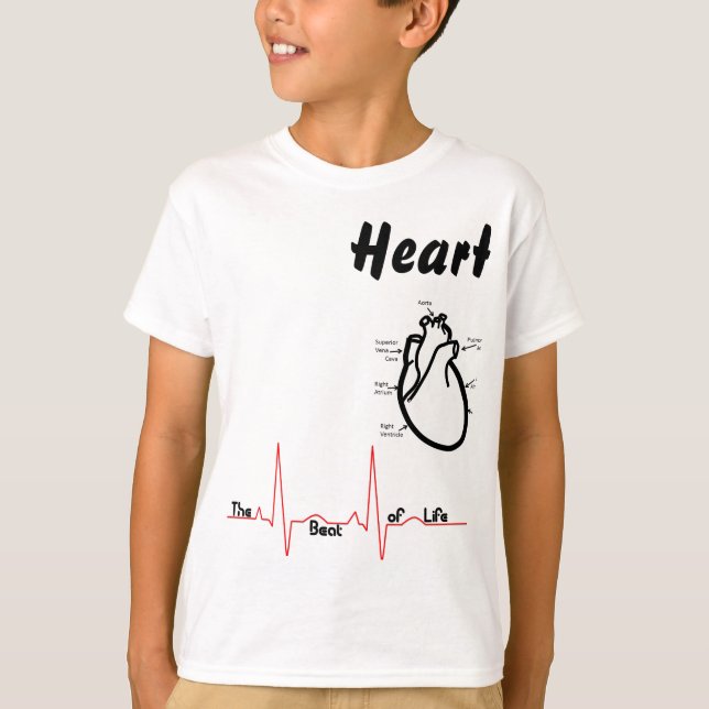 T-shirt Parties du corps -- Coeur humain (Devant)