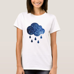 T-shirt Parties scintillant bleu foncé scintille un nuage 
