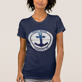 T-shirt Parties scintillant bleue de la Marine Ancre nauti