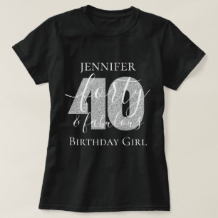 T-shirt Parties scintillant d'anniversaire de 40 ans d'arg