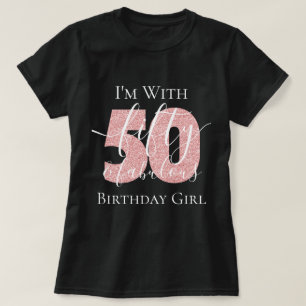 T-shirt Parties scintillant d'anniversaire de l'Rose perso