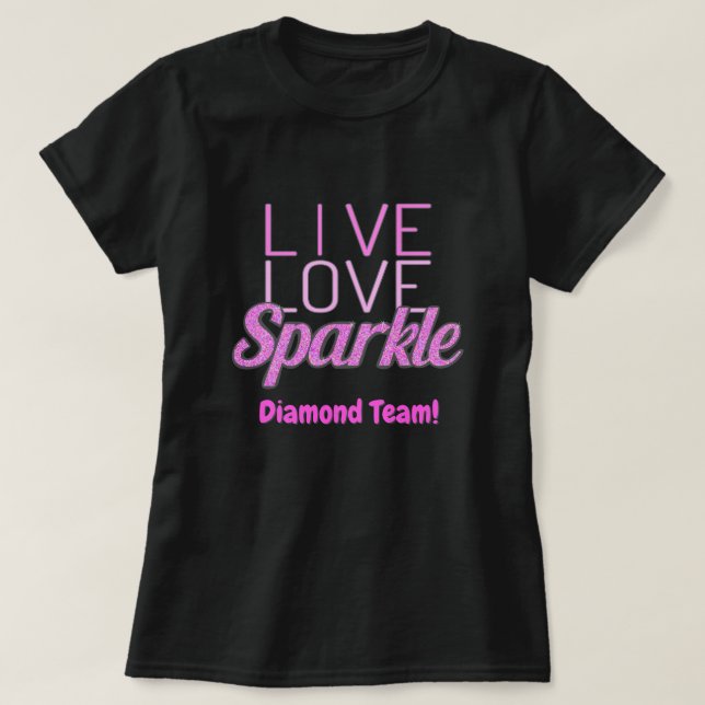 T-shirt Parties scintillant de devis étincelante, effet ro (Design devant)