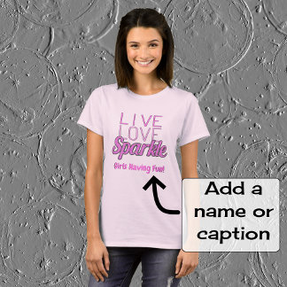 T-shirt Parties scintillant de devis étincelante, effet ro