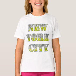 T-shirt Parties scintillant d'or Silver de New York