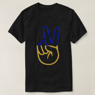T-shirt Parties scintillant du drapeau ukrainien d