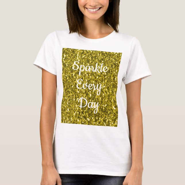 T-shirt Parties scintillant jaune foncé Sparkle chaque jou (Devant)