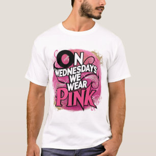 T-shirt Parties scintillant rose Chic "Le Mercredi Nous Po