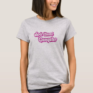 T-shirt Parties scintillant rose Gangsta Humour Chic Gangs