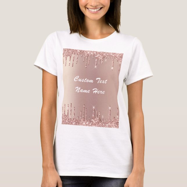 T-shirt Parties scintillant rose Gold Blush Drivers T-Shir (Devant)