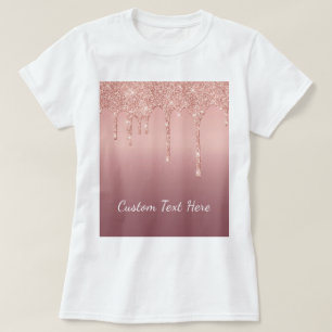 T-shirt Parties scintillant rose Gold Blush Étincelle Votr