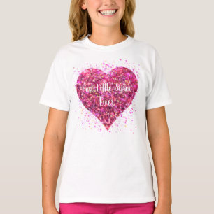 T-shirt Parties scintillant rose pétillant coeur meilleure