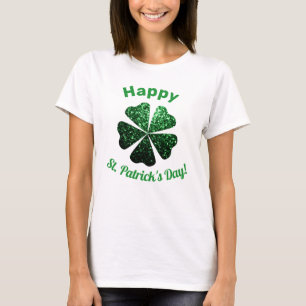 T-shirt Parties scintillant vert foncé pétillant Shamrock 