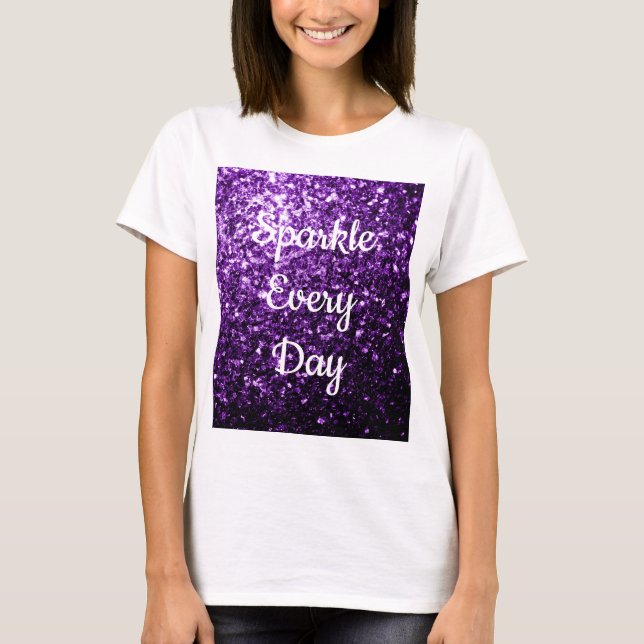 T-shirt Parties scintillant violet foncé Étincelle tous le (Devant)