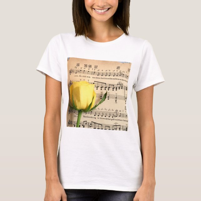 T-shirt Partition Rose jaune (Devant)