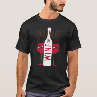 T-shirt Partners In Wine Pun Drinking Vino Wine Crime