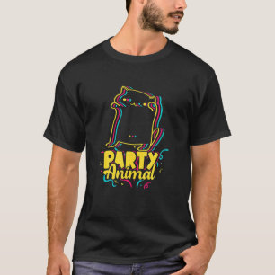 T-shirt Party Animal Disco Dancing Chat Mème