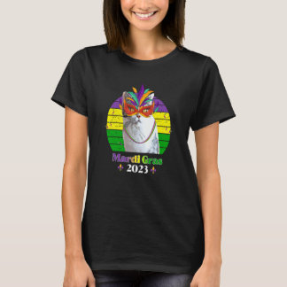T-shirt Party Cat Mask Beads Mardi Gras 2023 14