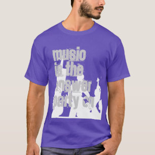 T-shirt Party On Shirt - La musique est la réponse- Chemis