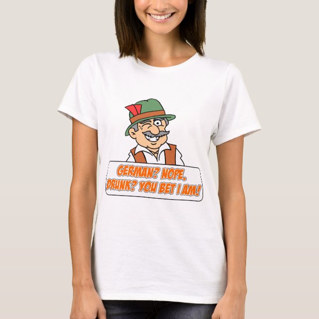 T-shirt Pas allemand ivre (Devant)