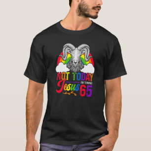 T-shirt Pas aujourd'hui Jésus J'ai 65 ans Naissance de mou