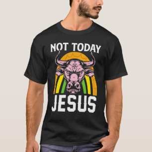 T-shirt Pas aujourd'hui Jésus Satanique Baphomet Sigil Pen