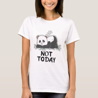 T-shirt Pas aujourd'hui Panda amoureux design
