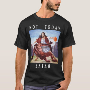 T-shirt Pas Aujourd'Hui Satan Jesus Vs Satan À Bysketbyll