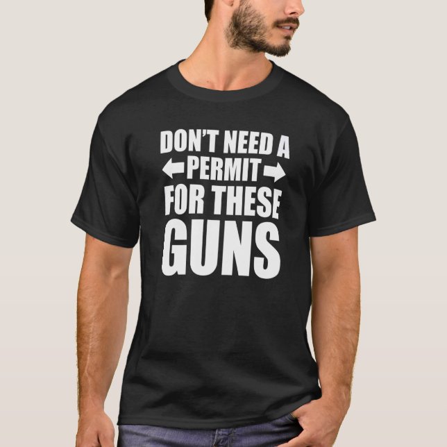 T-shirt Pas besoin d'un permis pour ces gymnases (Devant)