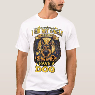 T-shirt Pas Célibataire A Chien Halloween_1