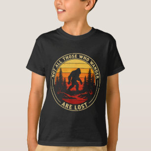 T-shirt Pas ceux qui errent sont perdus bigfoot vintage