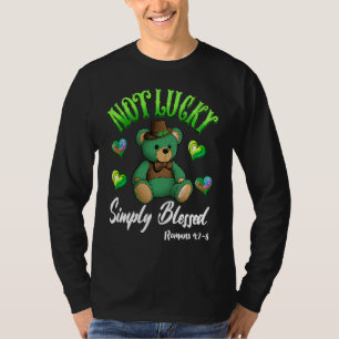 T-shirt Pas chanceux simplement béni Shamrock chrétien St
