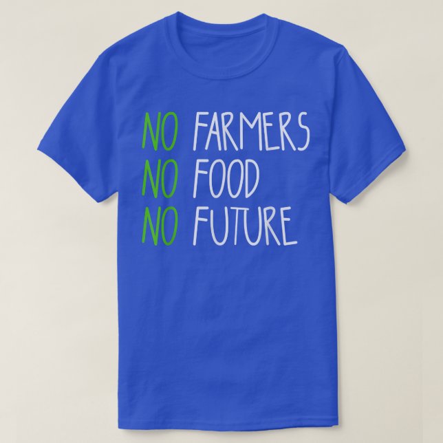 T-shirt Pas d'agriculteurs, pas de nourriture, pas d'aveni (Design devant)
