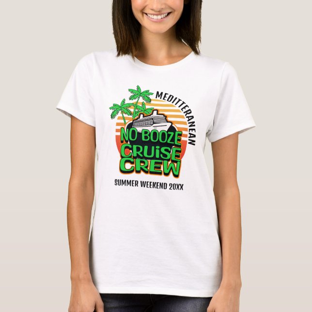 T-shirt PAS DE BOOZE CRUISE CREW Summer Week-end (Devant)