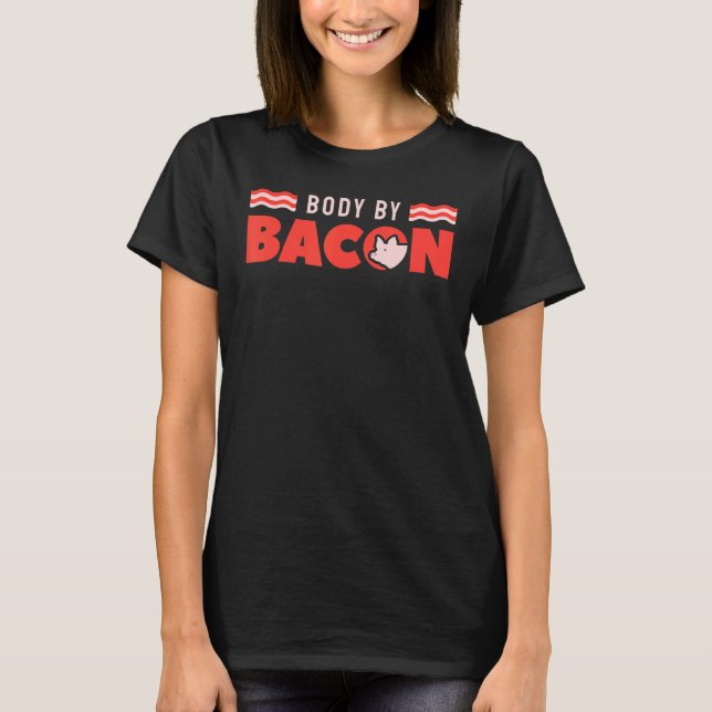 T-shirt Pas De Carbe Corps Par Bacon Ketogénique Diète 6 (Devant)