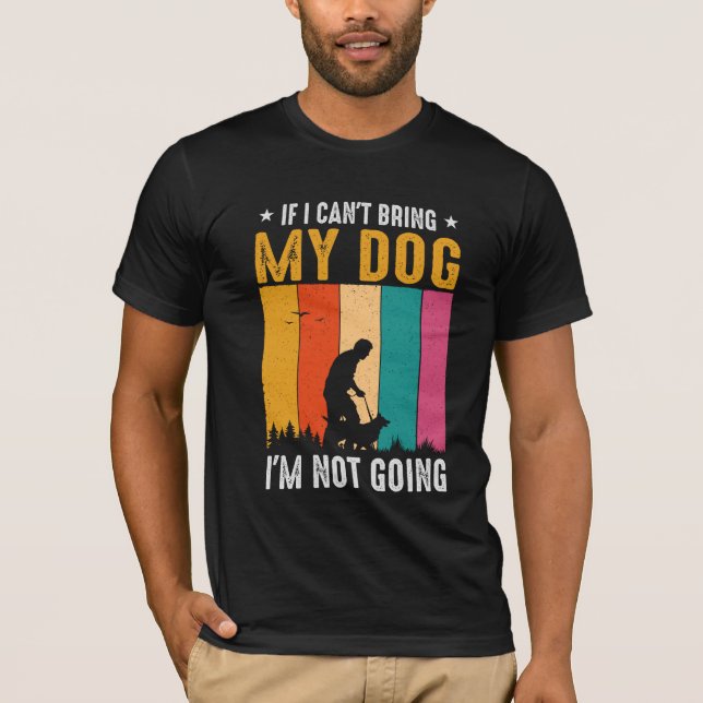T-shirt Pas de chien je ne vais pas (Devant)