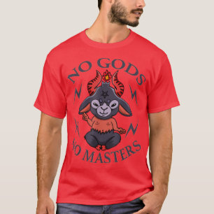 T-shirt Pas de dieux Pas de maîtres Baphomet Pentagram ath