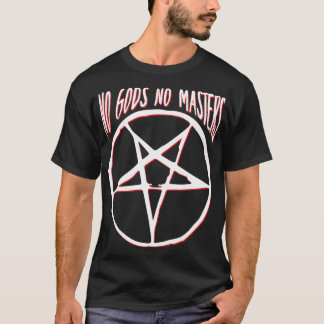 T-shirt Pas de dieux Pas de maîtres Pentacle Pentagram Ath