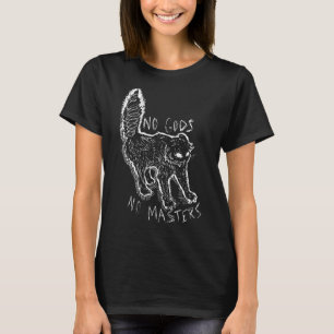 T-shirt Pas de dieux Pas de maîtres Satanic mal Baphomet T