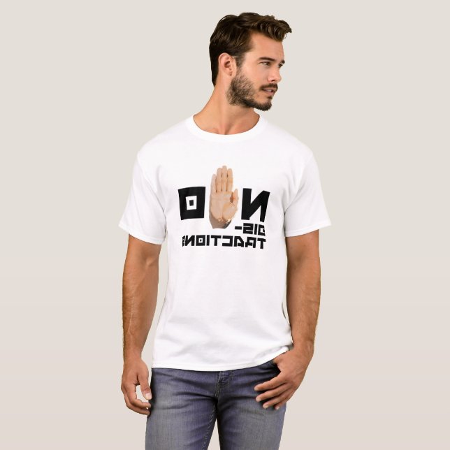 T-shirt PAS de distractions! cool miroir lisible motivatio (Devant entier)