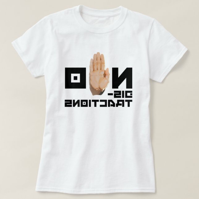 T-shirt PAS de distractions! cool miroir lisible motivatio (Design devant)