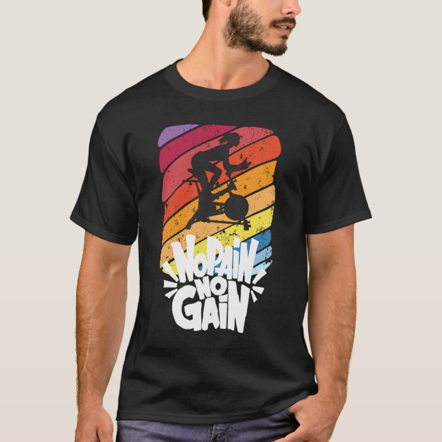 T-shirt Pas de douleur Pas de gain Classe de cyclisme inté (Devant)