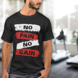 T-shirt Pas de douleur pas de gain Exercice pour hommes