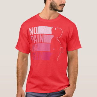 T-shirt Pas de douleur Pas de gain Powerliflifting entraîn