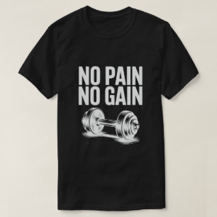 T-shirt Pas de douleur pas de gain Vintage Dumbbell entraî