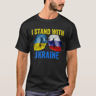 T-shirt Pas de guerre Première contre l'Ukraine drapeau uk