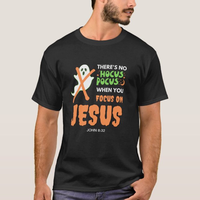 T-shirt PAS DE HOCUS POCUS Christian Halloween (Devant)